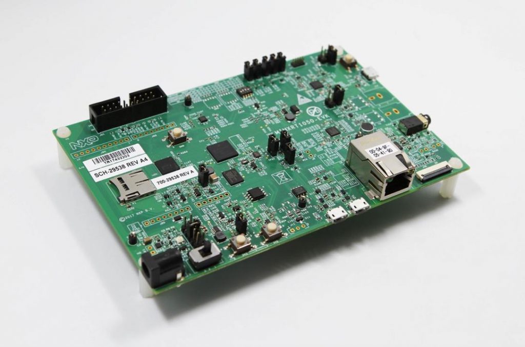 The NXP RT1050 MCU chipboard | Source: RuffChain